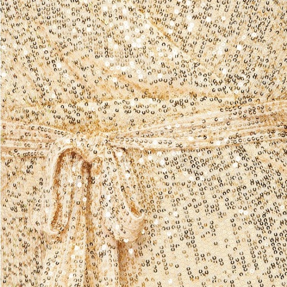 Radiant Gold Sequin Jumpsuit-LAST ONE - Picture 4 of 5